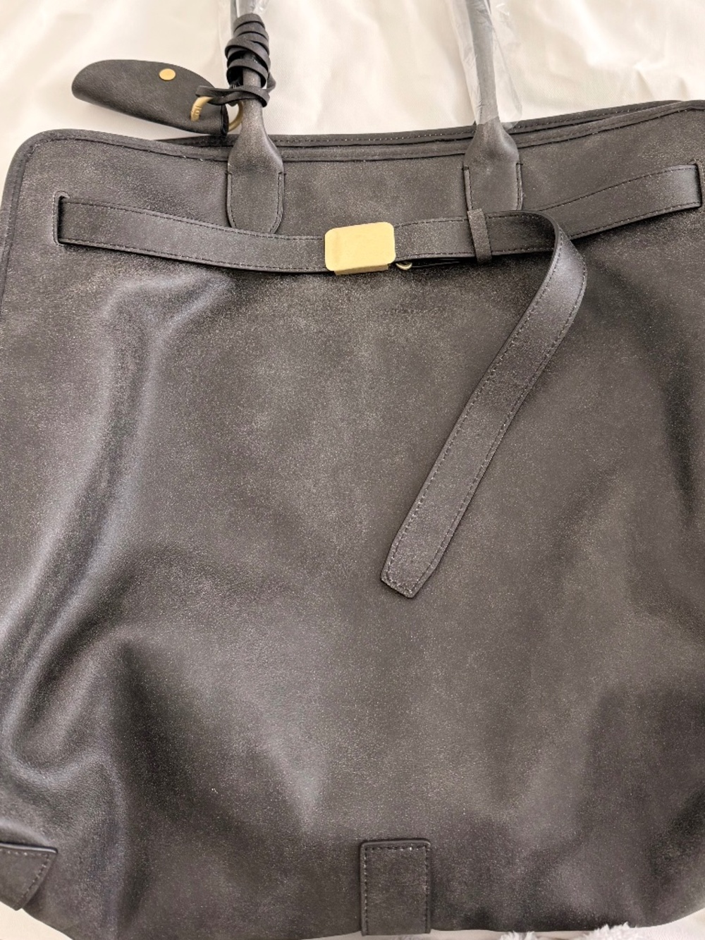 Brownyard Black Buckle Bag NWT